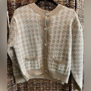Metallic Houndstooth Cardigan NWOT